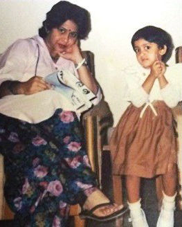 Aindrita Ray with mother Sunita Ray: childhood photo