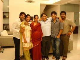 Allu aravind family: wife and sons