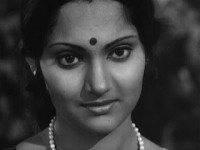 An old white and black pic of madhavi