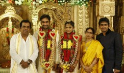 Brahmanandam with his family in sons wedding.