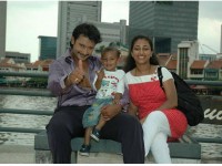 Darshan thoogudeep family picture: wife vijayalakshmi and son vineesh