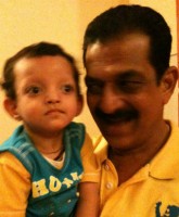 Malavika's husband avinash & son galv