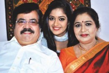 Meghana Raj with Parents- Sundar Raj(Father) & Pramila Joshai (Mother)