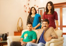 Ramesh aravind family: wife, son and daughter at home