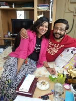 Ravi belagere with daughter bhavana