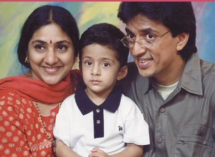 Rohini with husband Raghuvaran and son Rishivaran