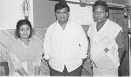 Sangeeta katti with famous singer s.p.balasubramanyam in one of her recordings