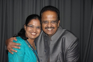 Malathy lakshman with singer sp balasubramanyam