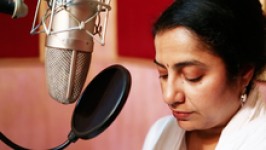 Suhasini at teachaids recording session in 2013