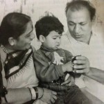 Vinay rajkumar with grandfather Dr Rajkumar and grandmother Parvatamma Rajkumar