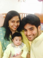 Aadi pudipeddi family: with wife aruna and daughter ayaana