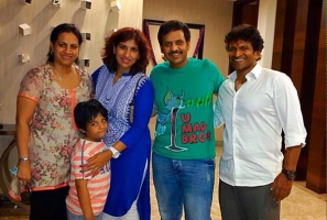 Akul balaji family with puneeth rajkumar family