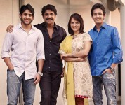 Amala with her family: Husband Nagarjuna, Son Akhil and stepson Naga Chaitanya