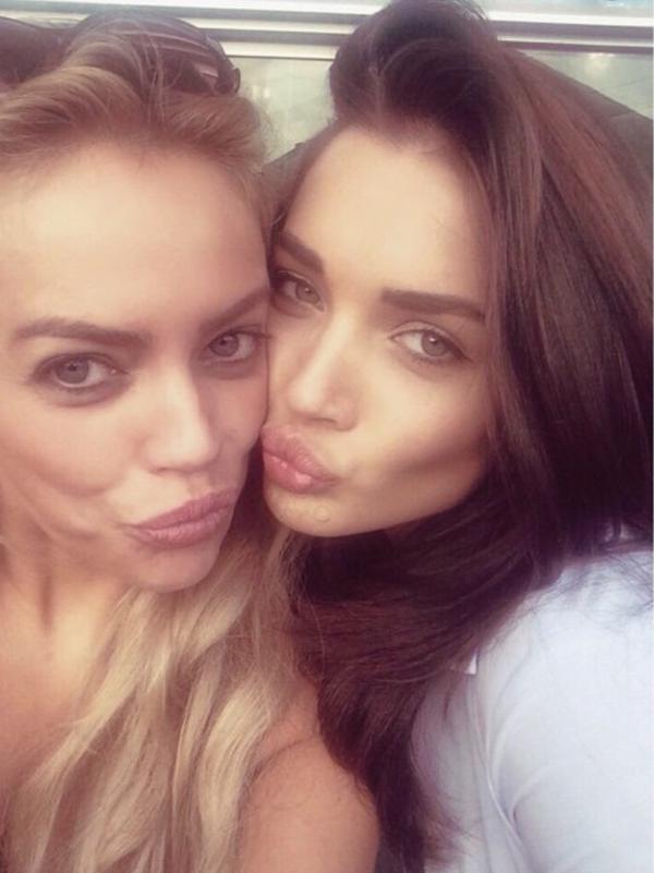 Amy Jackson with her sister Alicia Jackson