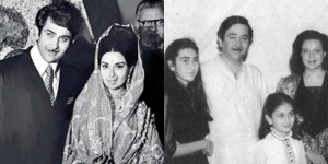 Babita kapoor family photo and wedding photo. left side karina and karishma is there as kids