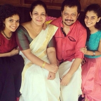 Benny p nayarambalam family photo: Wife Fulja, daughters Annie ben and Susanna ben