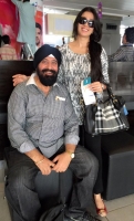 Charmy kaur with her father