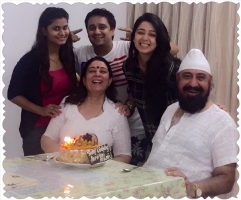 Charmy kaur with family