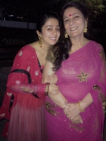 Charmy kaur with her mother