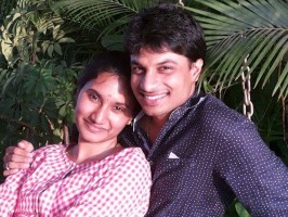 Dhanunjay with his wife Priyanka