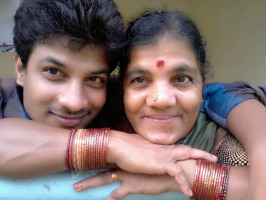 Dhanunjay with his mother