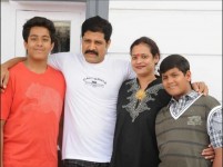 Disco shanti with husband srihari and sons