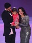 Former miss world aishwarya rai bachchan was honoured by the miss world organisation at the 64th edition she accompanied by her daughter aaradhya and husband abhishek.