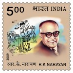 Indian postal stamp released honoring r k narayan