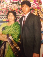 Jai akash with his mother
