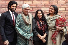 Javed akhtar family with his wife and kids farhan and zoya