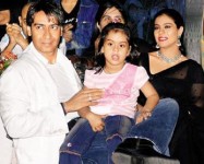 Kajol family - with ajay and daughter nysa.