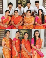 Karthi family: with father, mother, sister, brother, wife, sister-in-law, brother-in-law