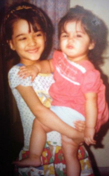 Kriti Sanon childhood photo: holding sister Nupur Sanon