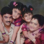 Kushboo with her husband sundar and daughters