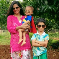 Madhumitha with her children