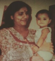 Mamta mohandas childhood photo with mom