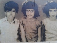 Nagesh mayya childhood pic with sisters