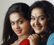 Radha with her daughter karthika