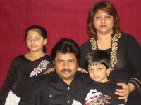 Ramu with children and wife