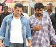 Salman khan with ravi varma for action shooting of jai ho movie.