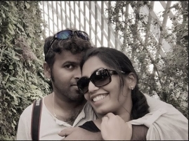 Santhosh rai pathaje with wife deeksha