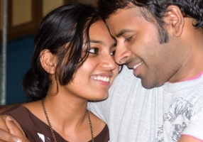 Santhosh rai pathaje with wife deeksha