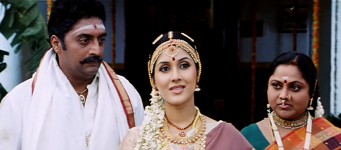 Saritha with prakash raj from a movie snapshot