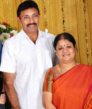Sathyaraj with wife Mageshwari