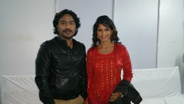 Shamitha malnad with music director arjun janya