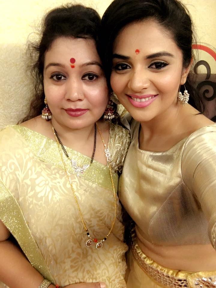 Sreemukhi with her Mom