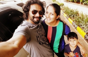 Sriimurali with wife vidya and son agastya