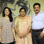 Sripriya and her husband rajkumar with daughter sneha