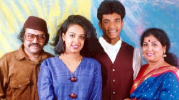 srujan lokesh family- Father Lokesh, Mother Girija, Sister Pooja