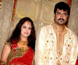 Srujan lokesh with wife greeshma